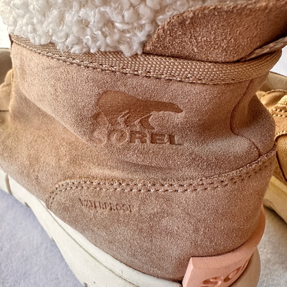 Sorel Explorer Carnival Cozy Tan Suede Winter Boots with Sherpa Lining Size 10 - Picture 5 of 12